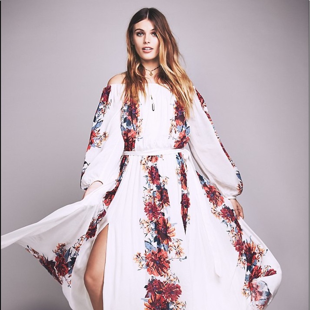 FREE PEOPLE Bardot Maxi Dress - Picture 2 of 9